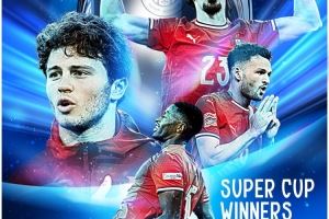 祝贺国脚夺欧超杯,葡萄牙官方晒海报:葡萄牙天才闪耀欧洲之巅✨